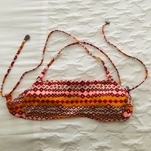 WORN ONCE AERIE BANDEAU TIE SWIM TOP